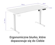 Silver Monkey Biurko elektryczne ED-140 white - 1162663 - zdjęcie 3